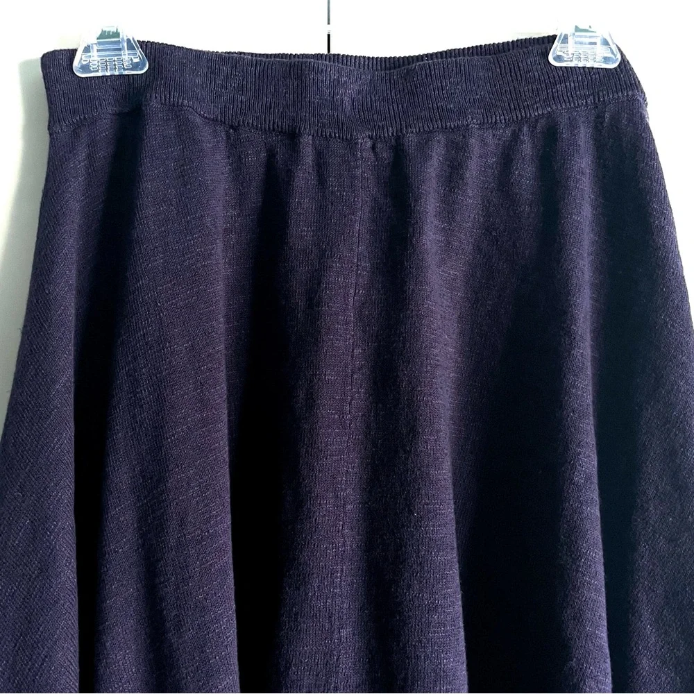 Free People Free-est Indigo Asymmetric Hem Sweater Skirt in Plummery Size M NWT
